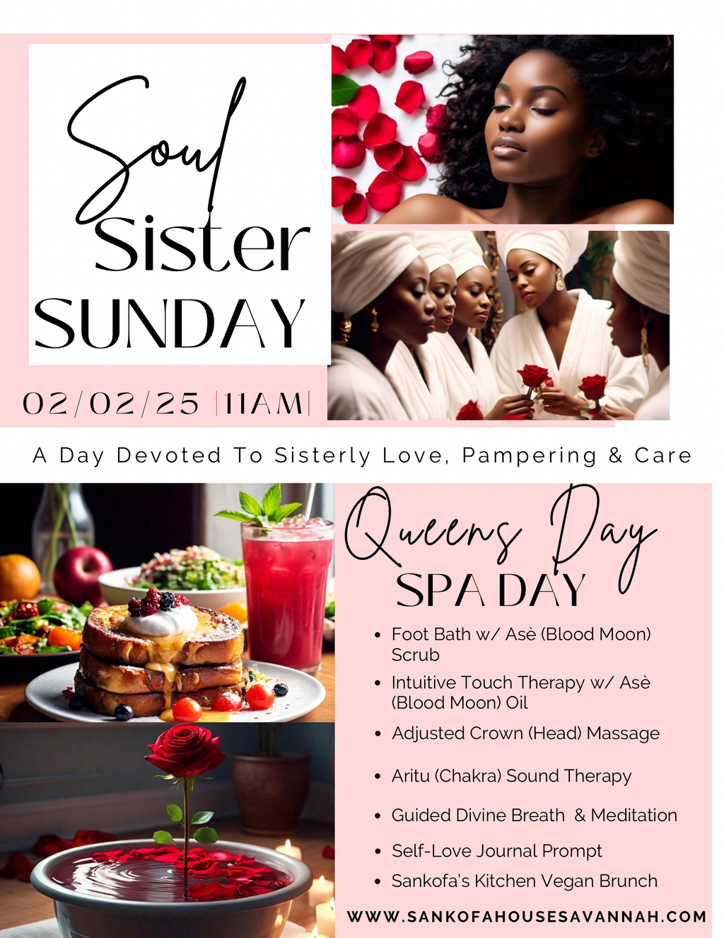 Soul Sister Sunday ~ Feb 2nd ~ Queens Spa Day